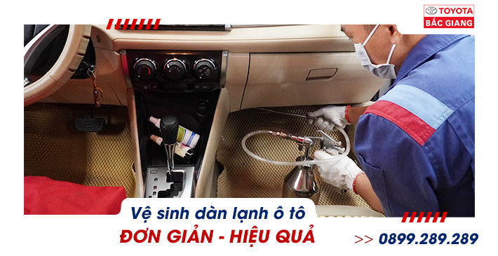 Vệ sinh dàn lạnh ô tô đơn giản hiệu quả tại Toyota Bắc Giang
